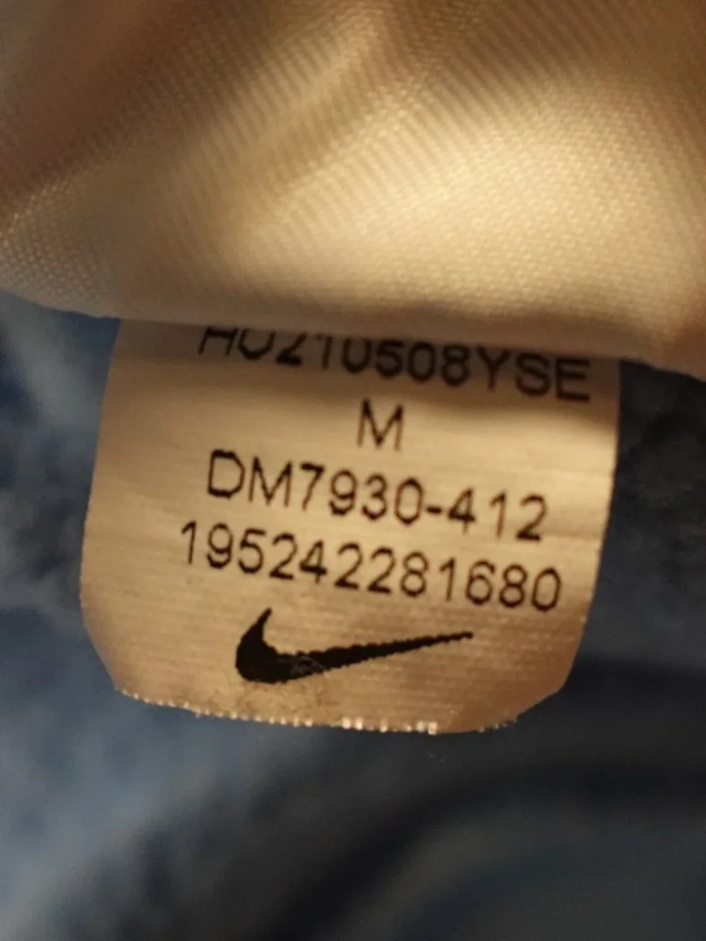 Nike Sportswear All Over Swoosh Hoodie Men's Medium Blue Fleece Pullover